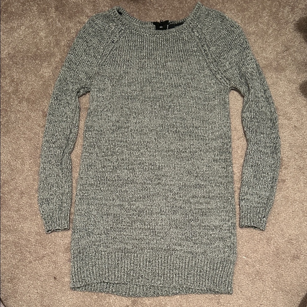 Forever 21 Gray Knit Crew Neck Sweater